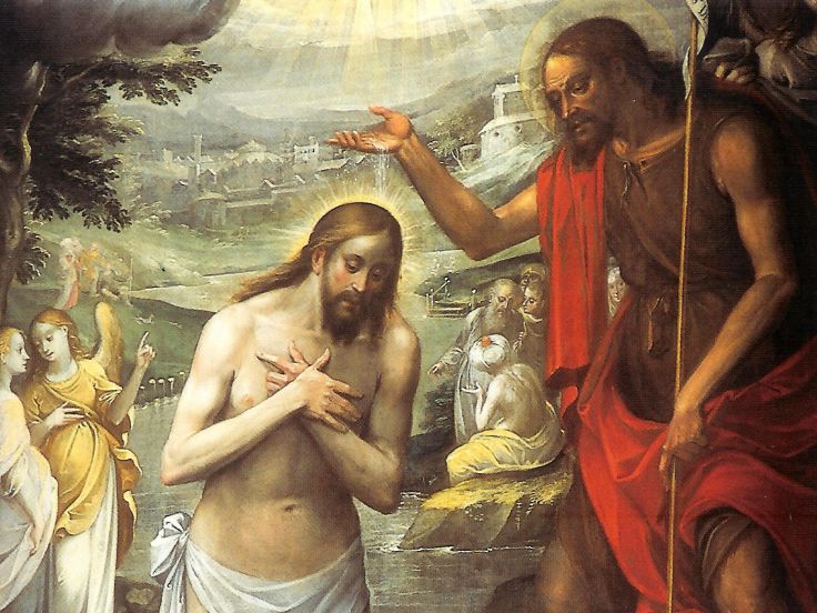 Der Mann mit Turban bei der Taufe Jesu auf dem Hochaltarbild